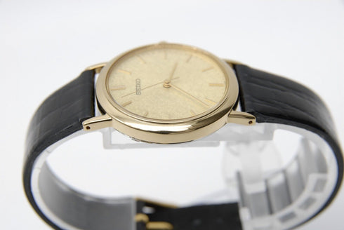 【 N MINT+++ w/ BOX 】 Vintage SEIKO 7N01-HZB0 32mm Gold Dial Quartz Men's Watch